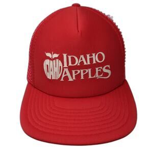 sportcap Trucker Hat Red OS Idaho Apples Foam Mesh Back Snapback Adjustable
